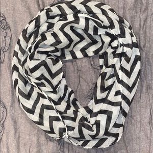 Black and white infinity scarf